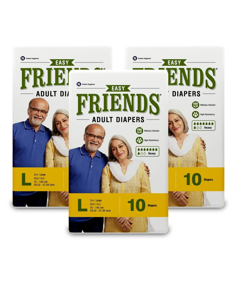 FRIENDS EASY ADULT DIAPER LARGE (PACK OF 30)