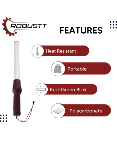 Robustt Traffic Safety Baton Light Rechargeable 21 inch