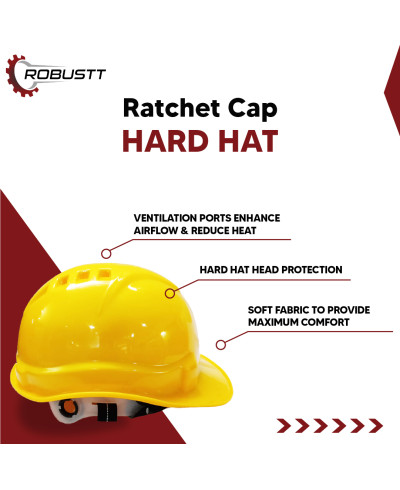 Robustt X Shree JEE Ratchet Type Adjustment-Safety Helmet with Sweat Band