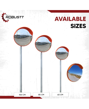 Robustt Unbreakable Convex Mirror with Installatio...