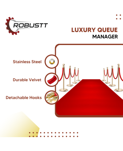 Robustt Q Manager |900mm Pillar|1.5mtr Rope