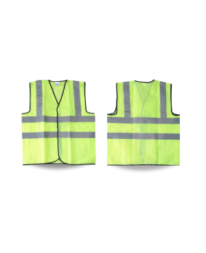 Robustt V Neck Green Reflective Safety Jacket|DUAL...