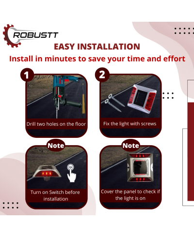 Robustt  Aluminium solar stud with greater visibility 