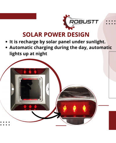 Robustt  Aluminium solar stud with greater visibility 