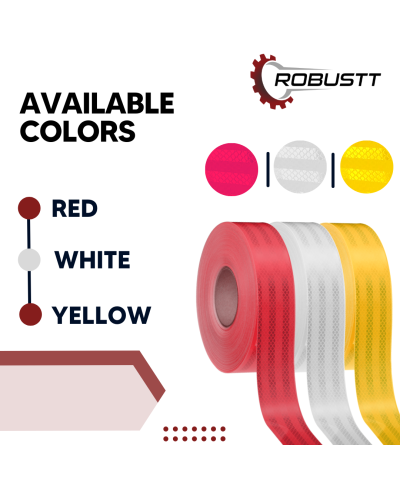 Robustt Diamond Cut Design Reflective Safety Tape 50mm x 42 Mtr