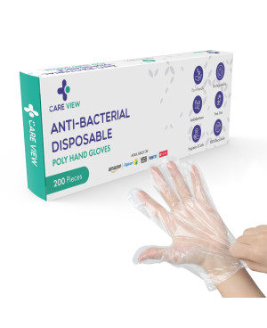 Careview Disposable Poly Transparent Hand Gloves 